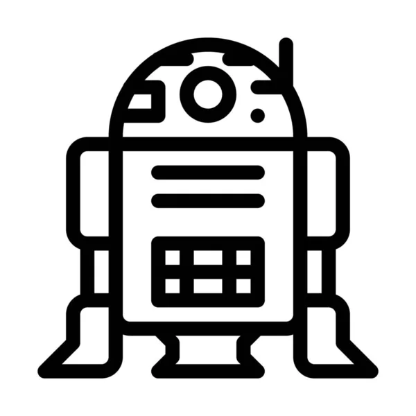 Experiment Robot Programma Eenvoudige Vector Illustratie Teken — Stockvector