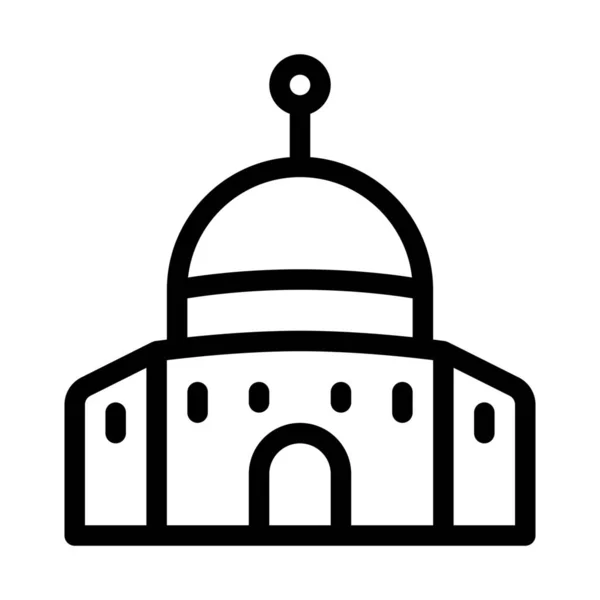 Temple Mount Ισραήλ Απλή Διανυσματικά Εικονογράφηση — Διανυσματικό Αρχείο
