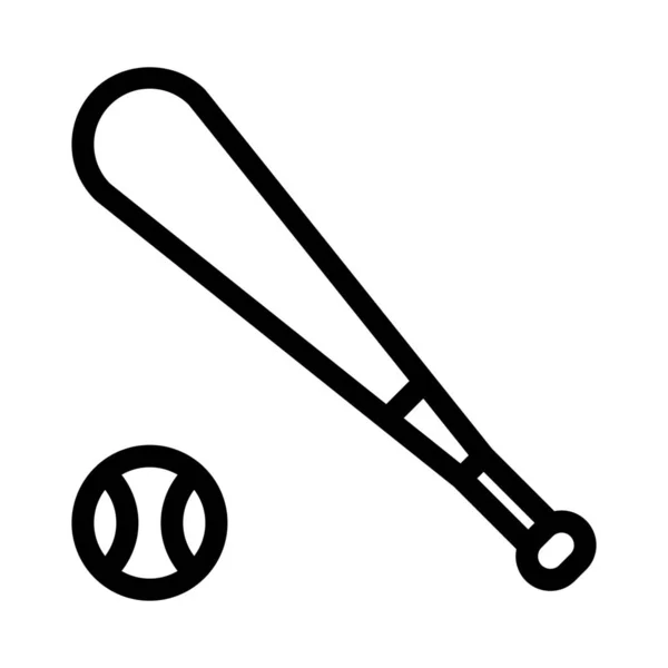 Baseball Outdoor Spiel Einfache Vektor Illustration — Stockvektor