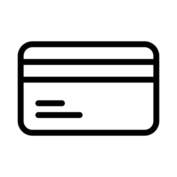 Credit Card Gegevens Eenvoudige Lijn Illustratie — Stockvector