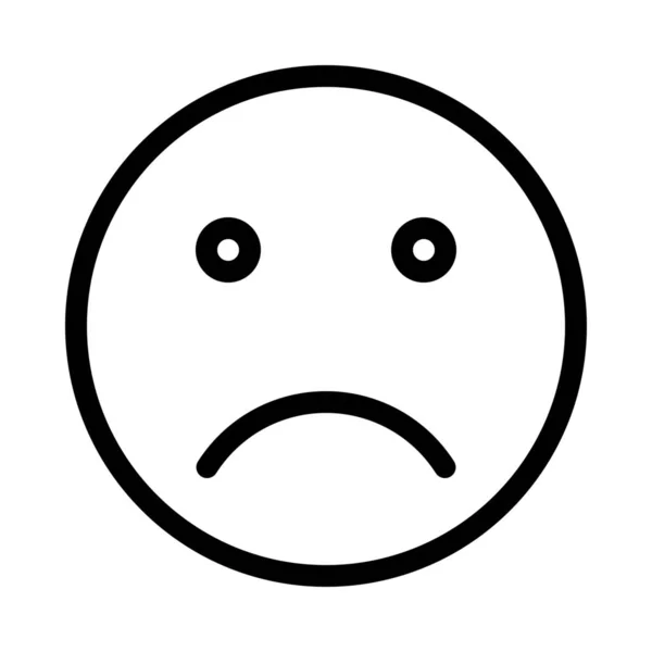 Emoticon Triste Design Vetorial — Vetor de Stock