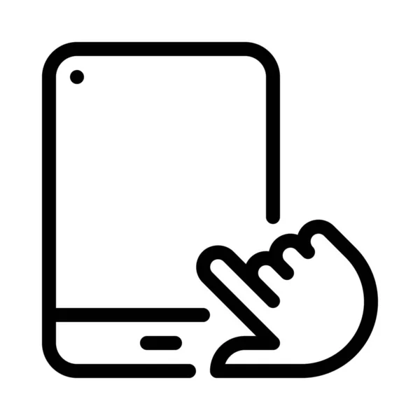 Tablet Touch Screen Ilustração Vetorial Simples —  Vetores de Stock