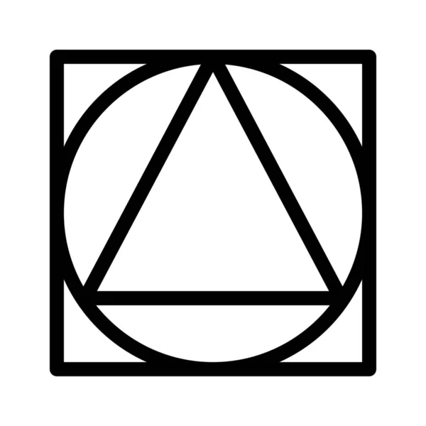 Symbol Für Gemischte Grundformen Einfache Linienillustration — Stockvektor