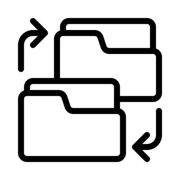 Dateiordner Austauschen Einfache Vektorillustration — Stockvektor