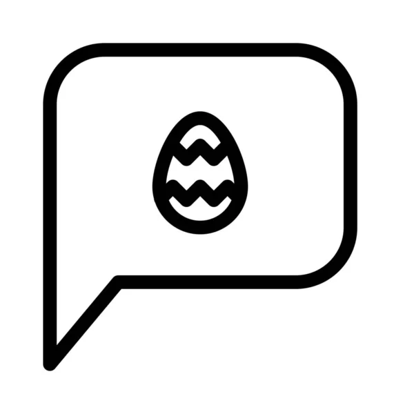 Illustration Vectorielle Icône Message Pâques — Image vectorielle