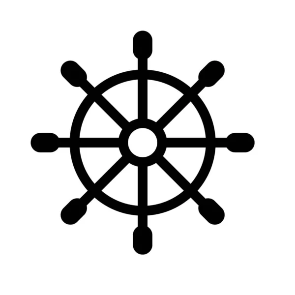 Колесо Корабля Векторная Конструкция — стоковый вектор