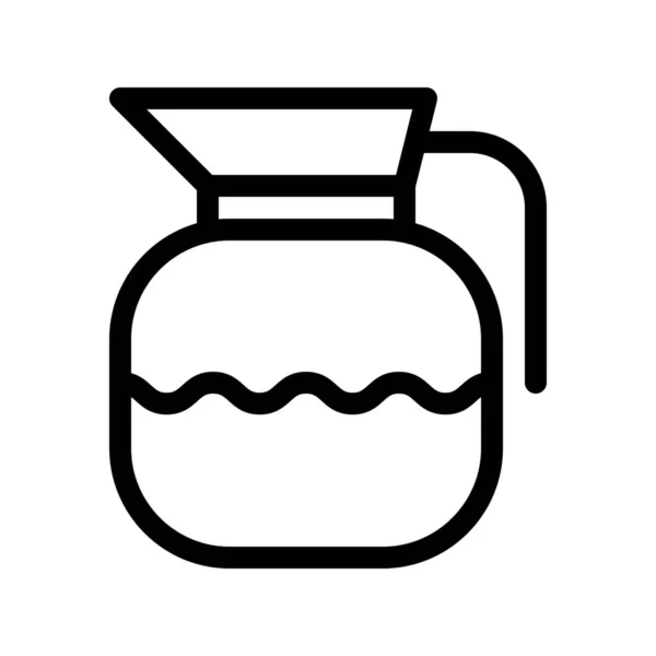 Jarra Agua Icono Contenedor Ilustración Línea Simple — Archivo Imágenes Vectoriales