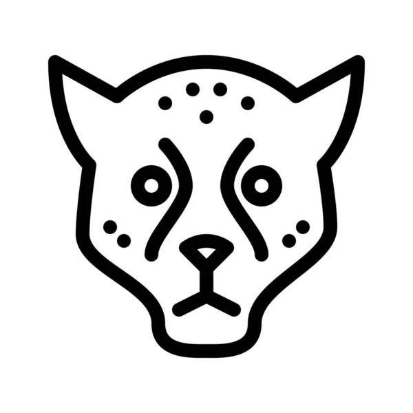 Divoké Safari Gepard Jednoduché Linie Obrázku — Stockový vektor