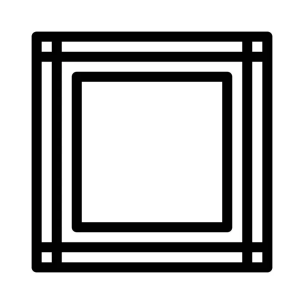 Σχεδιαστής Τετράγωνο Πλαίσιο Εικονίδιο Απλή Γραμμή Εικονογράφηση — Διανυσματικό Αρχείο
