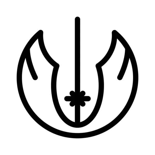 Ancient Peace Symbol Icon Vector Illustration — Stok Vektör