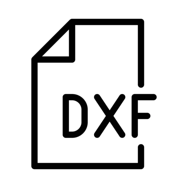 Ícone Arquivo Formato Dfx Ilustração Linha Simples — Vetor de Stock