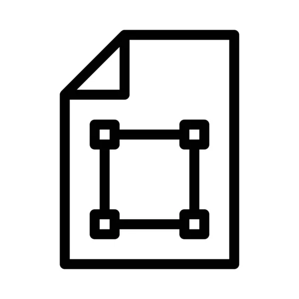 Εικονίδιο Αρχείου Λογισμικό Σχεδιασμού Εικονογράφηση Απλή Γραμμή — Διανυσματικό Αρχείο