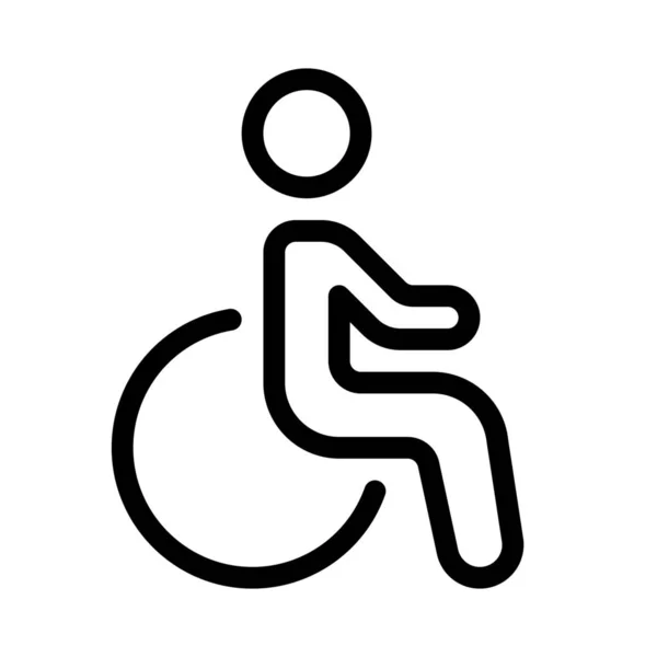 Icône Accessible Isolée Sur Blanc — Image vectorielle