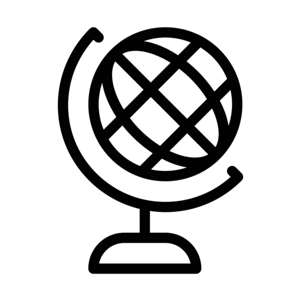 Erdmodell Globus Icon Vektor Illustration — Stockvektor