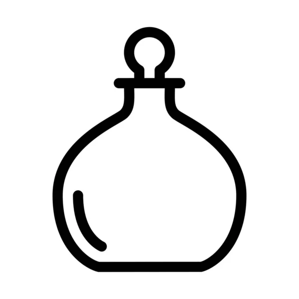 Botella Perfume Exótico Ilustración Línea Simple — Archivo Imágenes Vectoriales