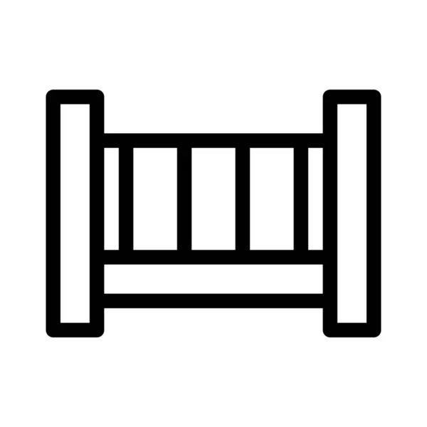 Векторная Иллюстрация Значка Спящая Кроватка — стоковый вектор