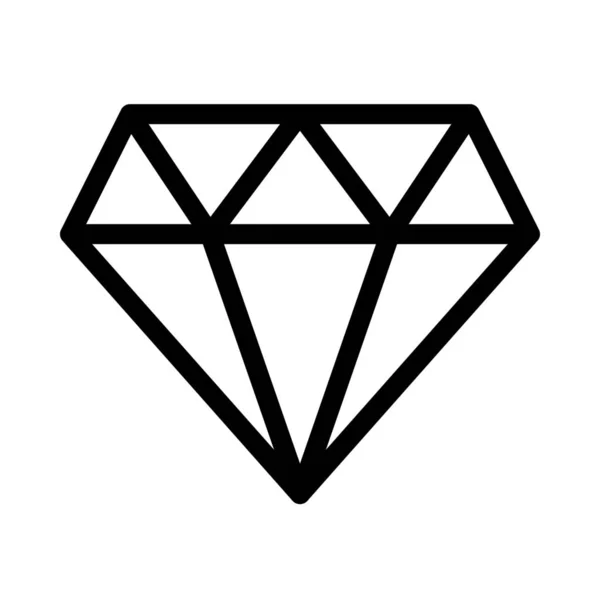 Ilustracja Wektorowa Ikona Kamień Diamond Premium — Wektor stockowy