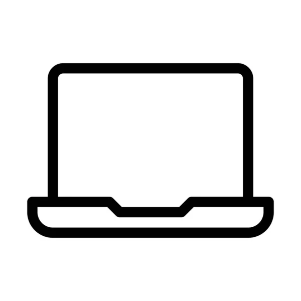 Hordozható Laptop Számítógép Ikon Vektoros Illusztráció — Stock Vector