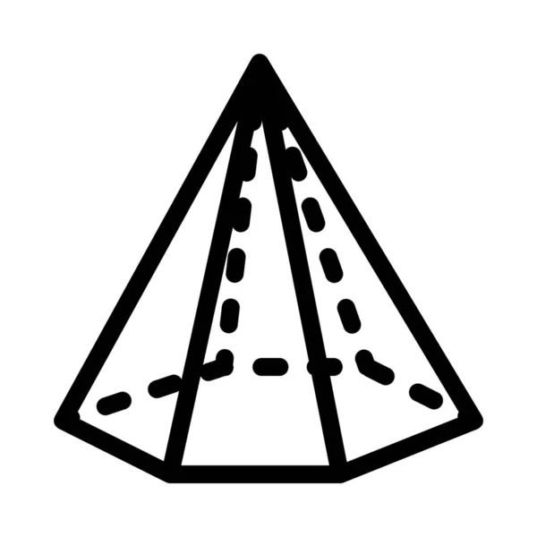 Icono Formas Cónicas Hexagonales Ilustración Línea Simple — Archivo Imágenes Vectoriales
