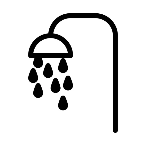 头淋浴倾盆大雨 矢量设计 — 图库矢量图片