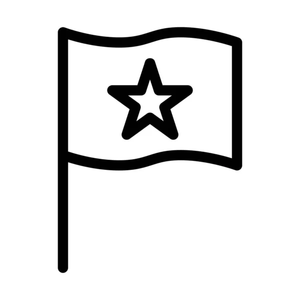 Bandera Ondeante Estrella Diseño Vectorial — Vector de stock