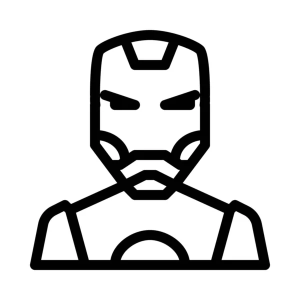 Iron Man Szuperhős Ikon Vektoros Illusztráció — Stock Vector