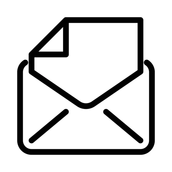 Mail Přílohou Jednoduché Vektorové Ilustrace Znamení — Stockový vektor