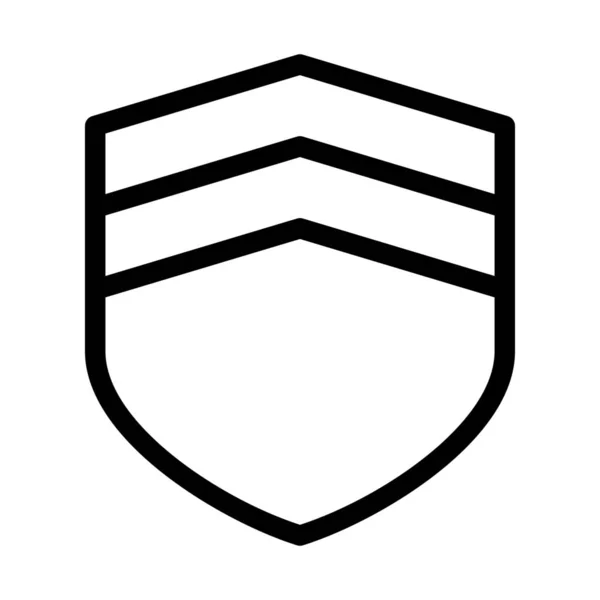 Vojenský Štít Znak Jednoduchá Vektorová Ilustrace — Stockový vektor