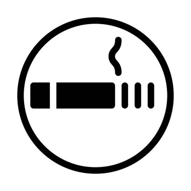 Sigara İçilmez alan işareti basit vektör çizim