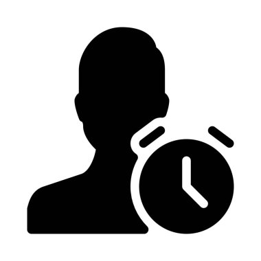 Kullanıcı zamanında basit vektör illüstrasyon işareti