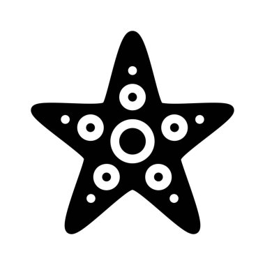 deniz yıldızı veya deniz yıldızları basit vektör çizim