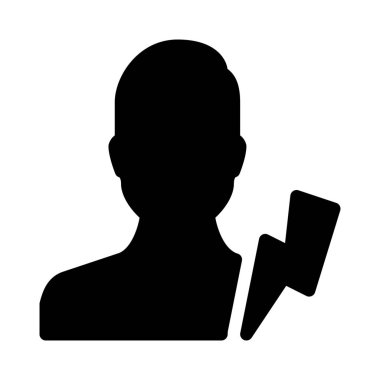 Basit vektör illüstrasyon işareti Kullanıcı aydınlatma cıvata