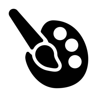 Basit vektör çizim simgesini rengi çizim tablası