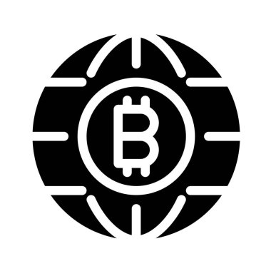 Bitcoin hizmet Logo, vektör tasarımı