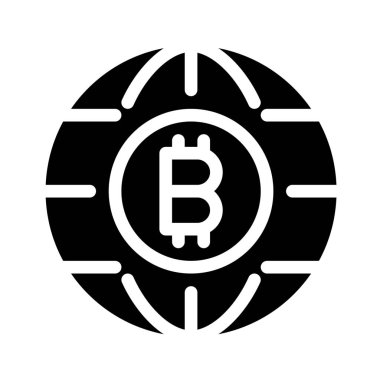 Bitcoin hizmet Logo, vektör tasarımı