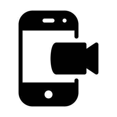 Telefon Video kamera, vektör çizim