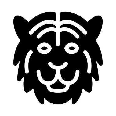 Basit vektör illüstrasyon işareti vahşi bir hayvan kaplan