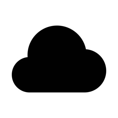 Bulut bilgi işlem servisi simgesini beyaz izole