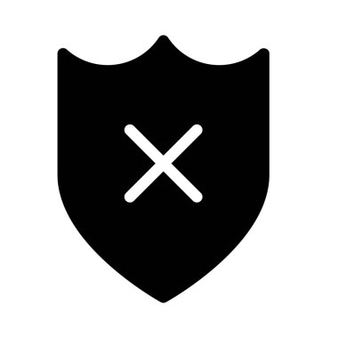 Basit vektör illüstrasyon simge bilgisayar koruma devre dışı bırakma