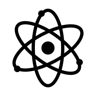 Basit vektör çizim simgesini Atom parçacık çekirdeğin