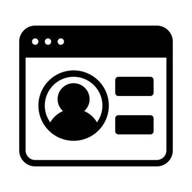 Sosyal medya profil beyaz arka plan üzerinde izole 