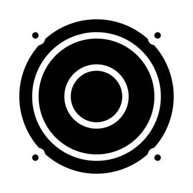 Sub Woofer hoparlör basit vektör çizim