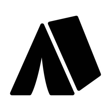 Basit vektör illüstrasyon işareti açık Vacationtent