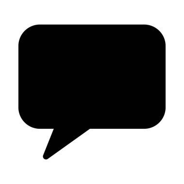 Konuşma dikdörtgen balon basit vektör çizim