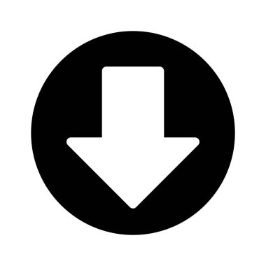 Beyaz arka plan üzerinde ok düğmesini basılı