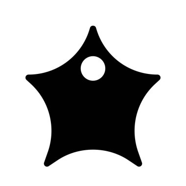 yıldız şekli kare delik ile basit vektör çizim