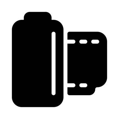 Fotoğraf makinesi tomar, vektör çizim eskimiş