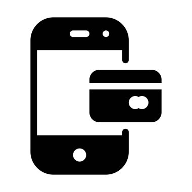 Beyaz arka plan üzerinde izole telefon Online ödeme 