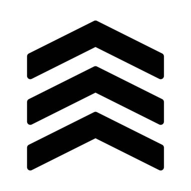 Askeri ödül sınıf üç basit siyah çizgi resimde beyaz arka plan üzerinde