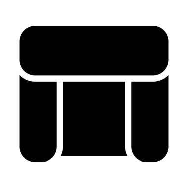 Tek Kişilik koltuk simge, basit hat illüstrasyon